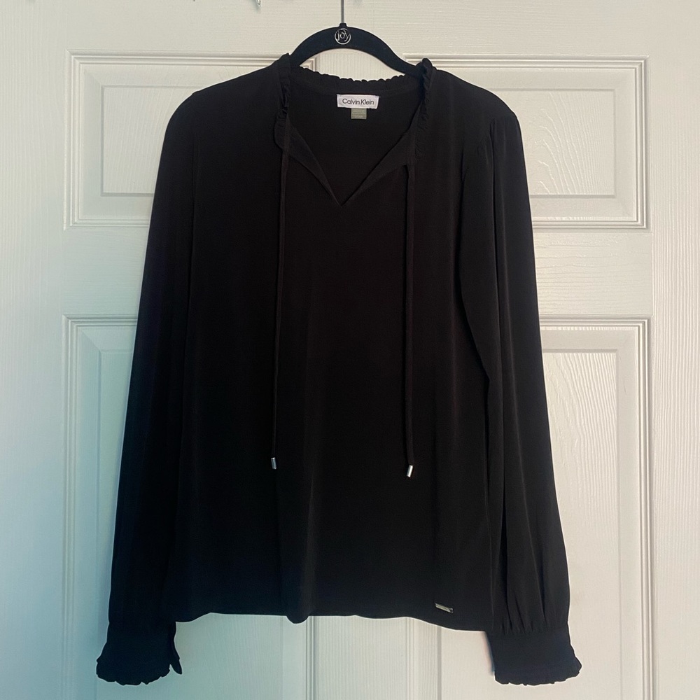 Calvin Klein Long-sleeve Black Blouse